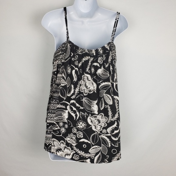 Anthro deletta reeve black white cold shoulder top - Picture 3 of 6